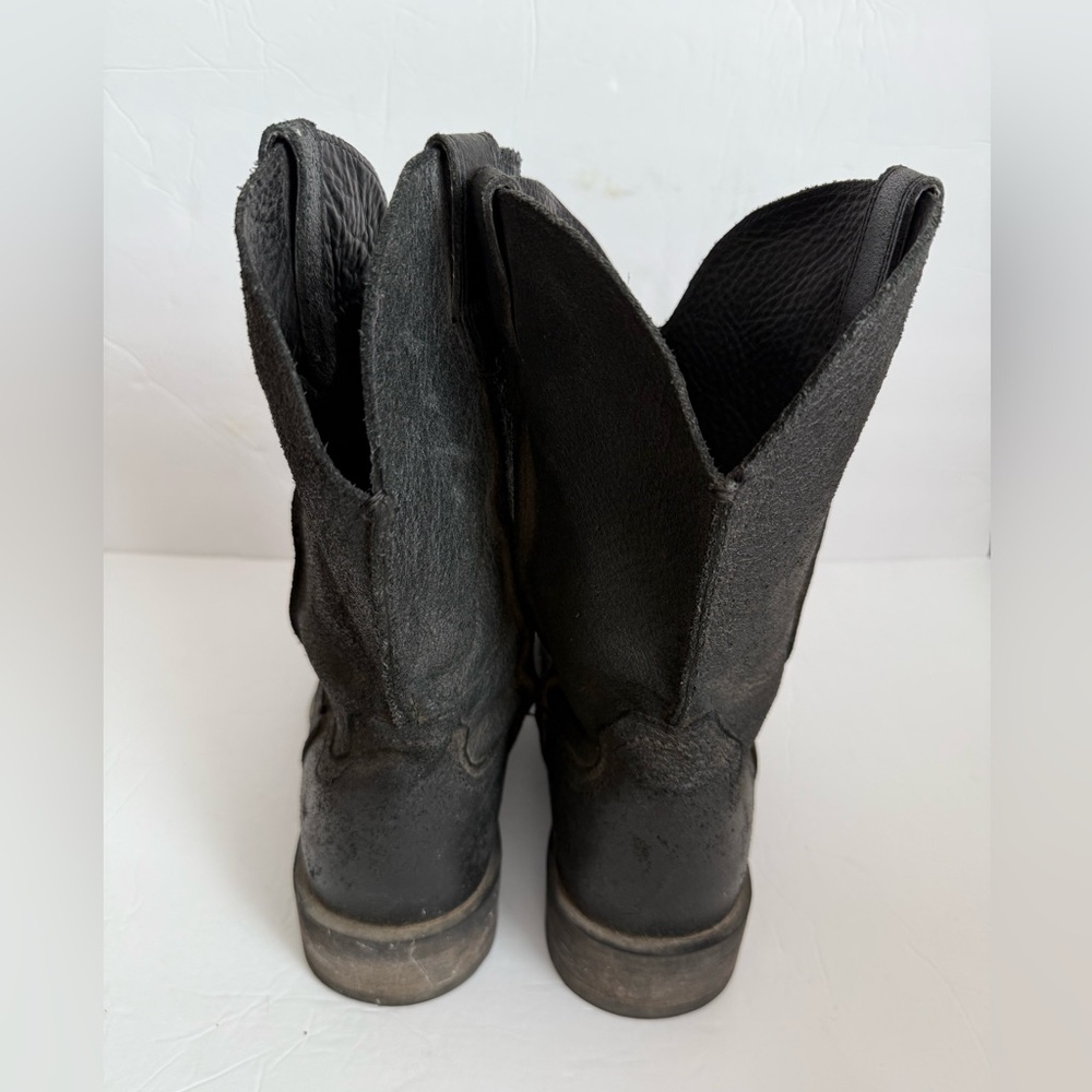 Ariat Men’s Black Leather Cowboy Boots‎ size 12 D - Picture 4 of 8